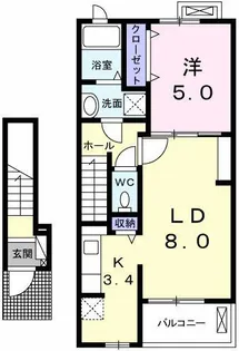 ポエム リラ【2階】の間取り