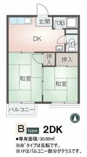 今西ハイツ【1階】の間取り