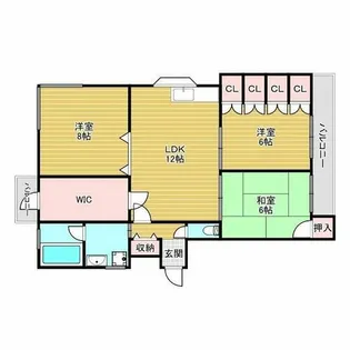 サンシャイン茨木パートII【1階】の間取り
