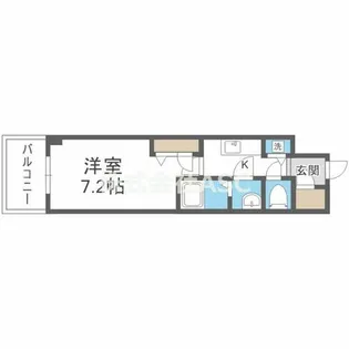 プランドール北浜【1009号室】の間取り