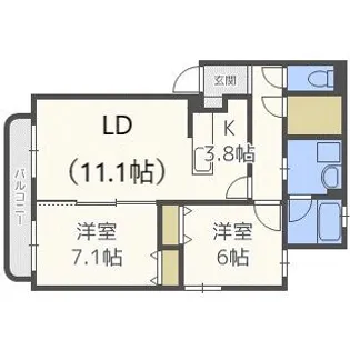 グランフォート伏見【4階】の間取り
