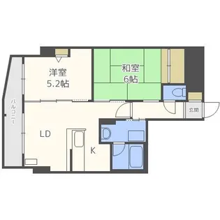 ガーデンハウス南円山Ⅲ【2階】の間取り