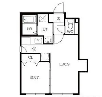 アスパイア宮の森【2階】の間取り
