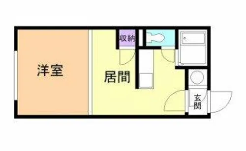 リバーパーク【2-102号室】の間取り