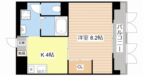 マンションクララ【3-B号室】の間取り