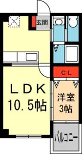 アザリア山本駅前【201号室】の間取り