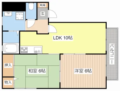 北秀荘【101号室】の間取り