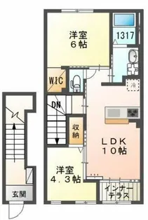 ルミナスピュア神戸【2階】の間取り