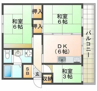 新多聞第2住宅108号棟【4階】の間取り