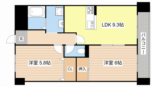 ハイツエクセルⅤ番館【405号室】の間取り