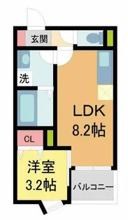 REGIES清荒神Ⅱ【1階】の間取り