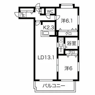 NAHEL RAVISSA【2階】の間取り