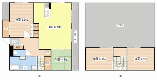 メゾネット石原【304号室】の間取り