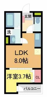 REGIES清荒神Ⅱ【3階】の間取り