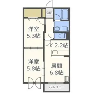 メニーズコート創成川【403号室】の間取り
