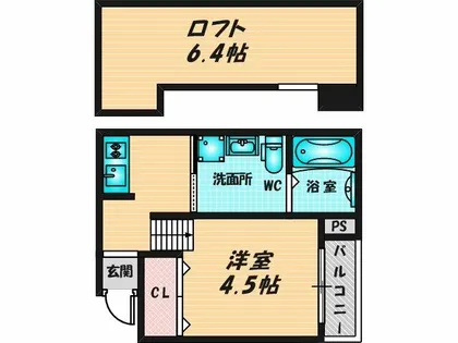 Luna北巽sta【2階】の間取り