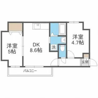 カサトレス・AG【9階】の間取り