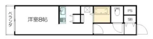 RINコート巽東【1階】の間取り