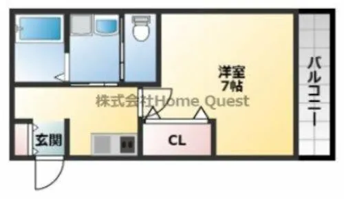 INOVE吉松WEST【303号室】の間取り