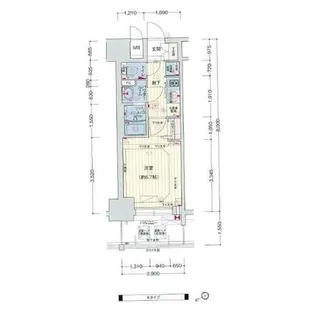 プレサンスTHE神戸【6階】の間取り