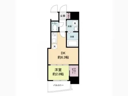 セレニテ夕陽丘EST【5階】の間取り