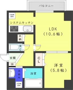 ハイムエルデZW【5階】の間取り