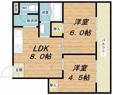 エクセルハイム川富【2階】の間取り