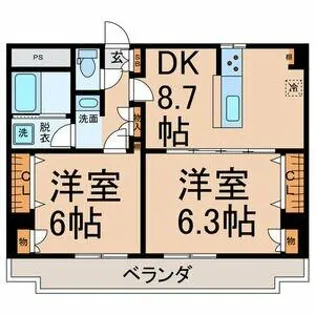 メゾン幅下【302号室】の間取り