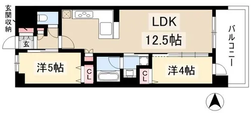 プレサンス ロジェ 名古屋駅NORTH FRONT【9階】の間取り
