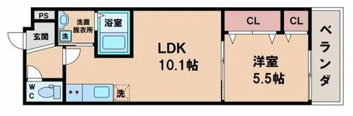WISHパレス【1階】の間取り