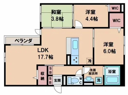 クラシスト万代【3階】の間取り