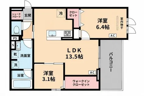 クラシスト苅田EAST【1階】の間取り