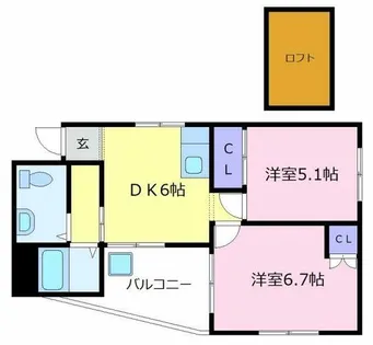 大阪府松原市天美西5丁目【アパート】の間取り