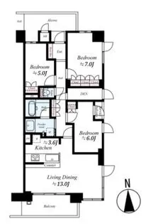 ローレルタワー梅田【406号室】の間取り