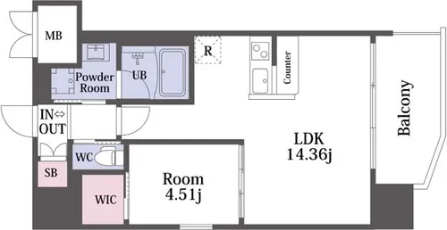 プレジオ九条【701号室】の間取り