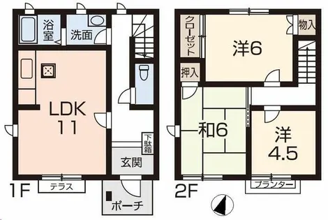 ファミーユ小坂【C-2号室】の間取り