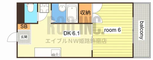 コーポラス城北【306号室】の間取り