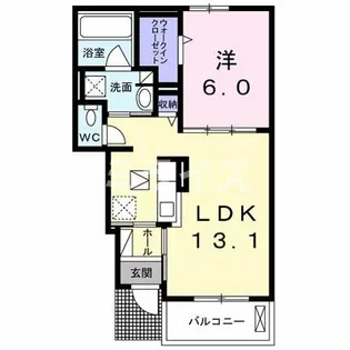 カーサ イン ピエトラ ロッサ【1階】の間取り