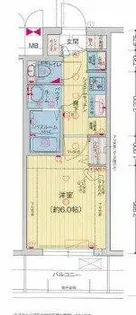 プレサンスドームシティ【7階】の間取り