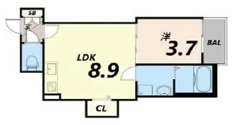 Habitasion京口【202号室】の間取り