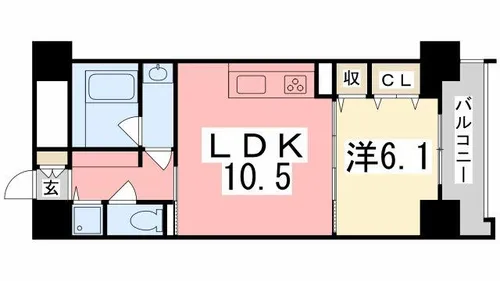 パレーブランシェ【4階】の間取り