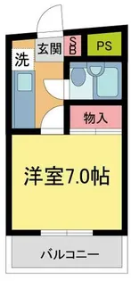 プラージュ甲子園【3階】の間取り