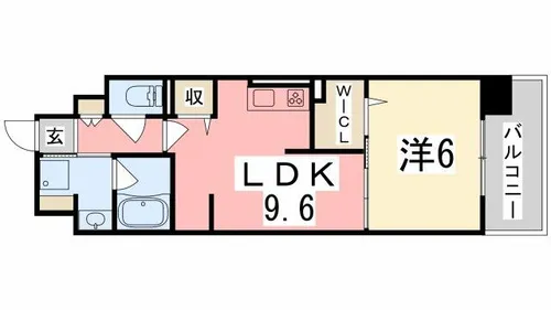 クロスフロント十二所線【8階】の間取り