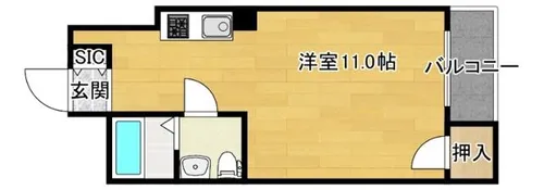 エバーグリーン新大阪【4階】の間取り