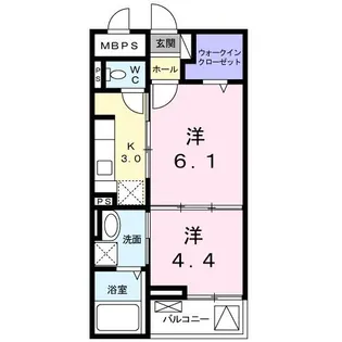 グランシャリオ【106号室】の間取り