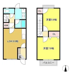 Sun Garden ぴの【1階】の間取り