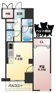 ORSUS新大阪(旧プレジオ新大阪ROUGE)【8階】の間取り