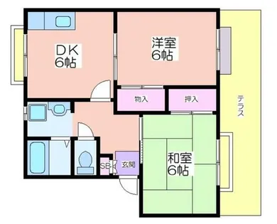 ハイツヘリテージD棟【1階】の間取り