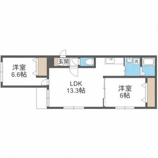ベルフォレ2【4階】の間取り