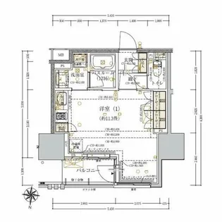 オープンレジデンシア名古屋栄【2階】の間取り